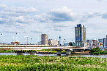 【東京都】千住新橋と荒川河川敷