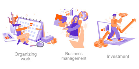 Obraz premium illustration of analysis business set.