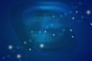 2d illustration futuristic technology background