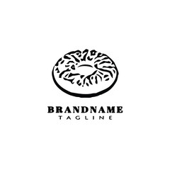 Obraz premium donuts logo icon cartoon design template vector illustration