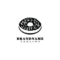 Obraz premium sweet donuts logo icon cartoon design template vector illustration