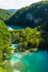 Fototapeta na wymiar クロアチア　プリトヴィツェ湖群国立公園の風景