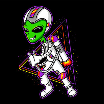 Alien Astronaut Cartoon