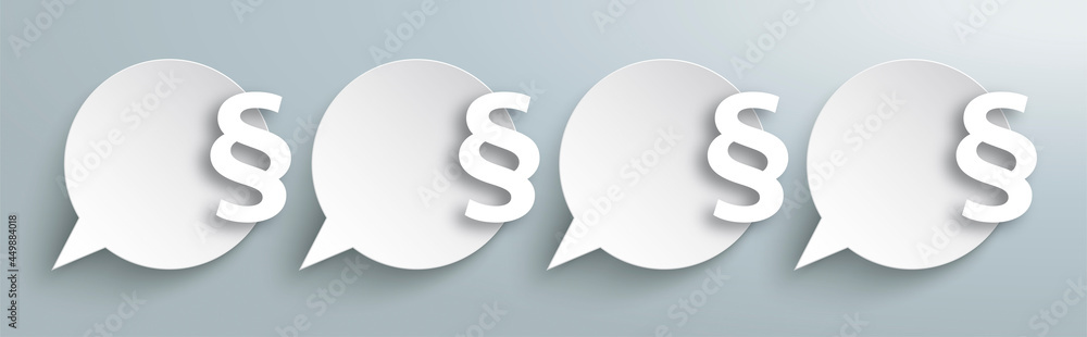 Wall mural circle speech bubbles paragraphs header