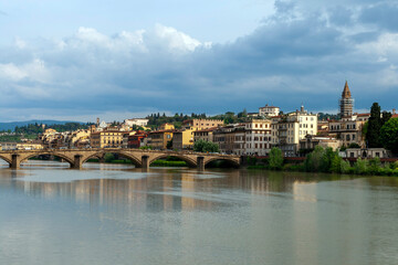 Fototapeta na wymiar Ponte alla Carraia in Florence, Italy