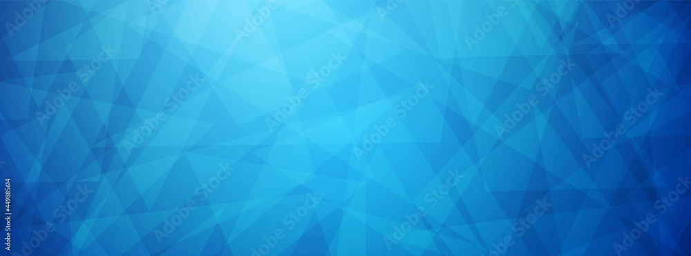 Wall mural abstract blue overlapping triangle background