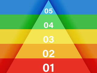 5 level pyramid template image. Clipart image