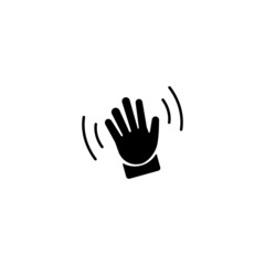 Fototapeta na wymiar Finger point icon in flat style. Hand gesture vector illustration
