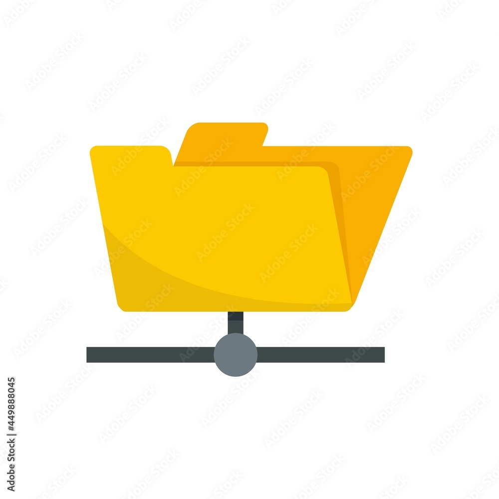 Poster storage file folder icon flat isolated vector