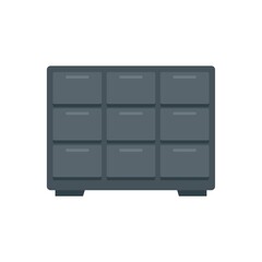 Storage bank boxes icon flat isolated vector