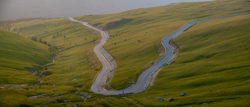 famous national road 67C in Romania called Transalpina