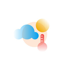 Weather. Vector icon in gradient style. Editable illustration