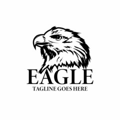 eagle bird animal logo vector