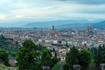 Obraz premium View of the city of Florence from the Piazzale Michelangelo