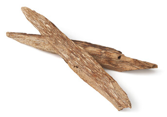 Obraz premium Eaglewood sticks isolated on white background