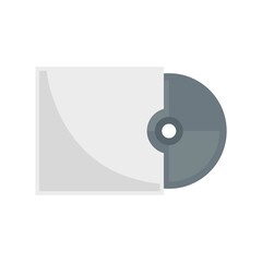 Storage cd disk icon flat isolated vector