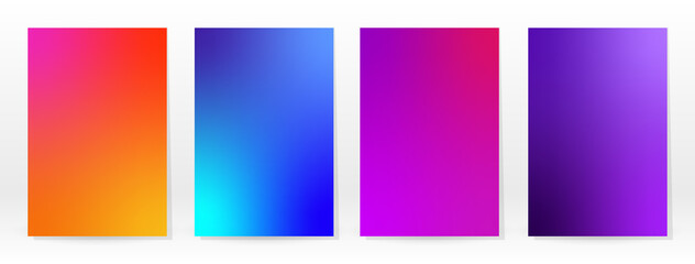 Minimal Poster. Pastel Soft. Rainbow Gradient Set.