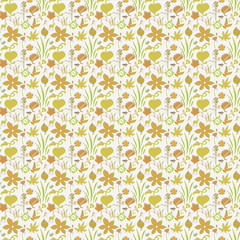 tropical pattern botanical shape seamless pattern