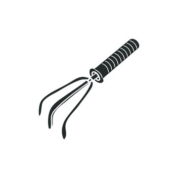 recommend clip art: Garden Rake Icon Silhouette Illustration. Tool Gardening Vector Graphic Pictogram Symbol Clip Art. Doodle Sketch Black Sign.