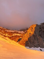 sunset in the mountains
