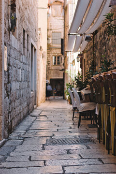 Fototapeta Split Croatia narrow streets and alleys medieval era europe