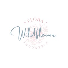 pro tea with feminine line art logo