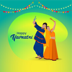 Navrati Graba Creative Couple Vector Design 