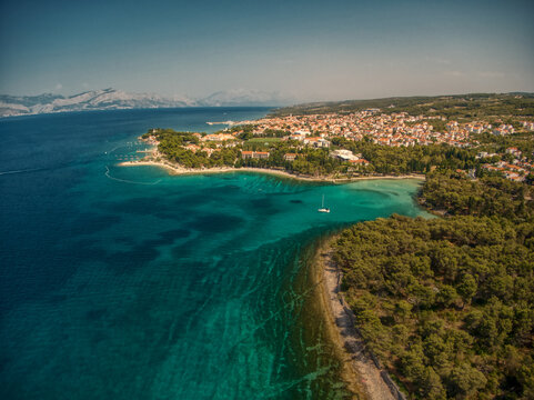 Croatia coast aerial beaches blue water nature clean