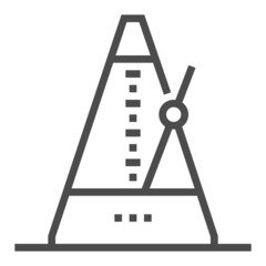 Metronome icon, square line vector icon.