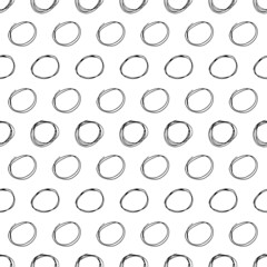 Seamless pattern with sketch circles shape