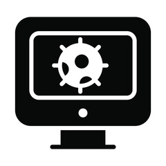 Online Coronavirus News Healthcare Medical, vector graphic Illustration Icon.