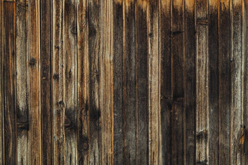 Weather worn rustic wooden wall texture as background