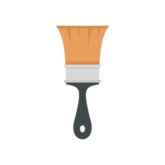 Construction paint brush icon flat isolated vector
