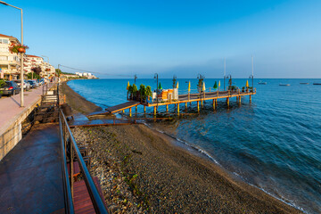 Cinarcik Town coastline view in Turkey
