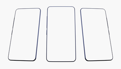 3d illustration of stylish modern smartphone on white background mockup