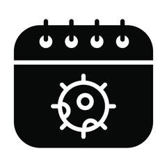 Calendar Healthcare Medical, vector graphic Illustration Icon.