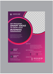Modern corporate business flyer design template