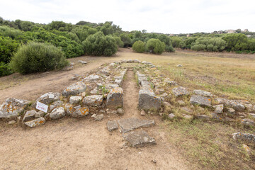The nuragic complex of Lu Brandali, Tomb of the Giants , Santa Teresa di Gallura, Sardinia, Italy,...