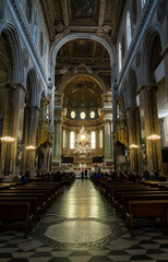 The historic cathedral Duomo in Naples in Italy