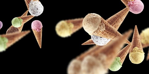 coon ice cream stock image