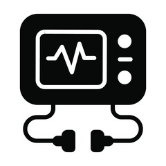 Ecg Reading Healthcare Medical, vector graphic Illustration Icon.