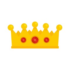 Excellence crown icon flat isolated vector