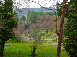 Olympia, birth place of Olympic Games, in Greece famous landmark of ancient and historic city...
