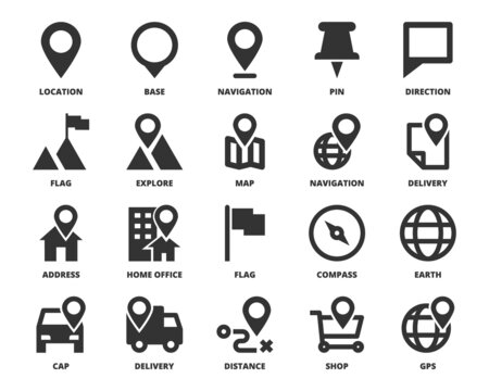 Map icons Vector ,Location ,Pin