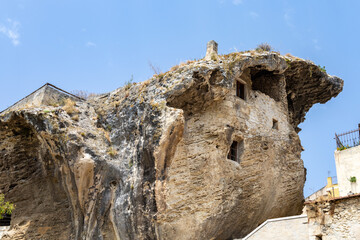 Domus de Janas, the house in the rock or house of fairies, an extraordinary example of pre-Nuragic...