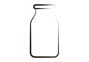 Icono negro de bote de cristal vacío-