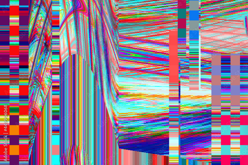 Poster glitch psychedelic background old tv screen error digital pixel noise abstract design photo glitch t