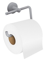 Vector realistic toilet paper roll holder