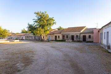 San Salvatore in Sinis is a small hamlet, the setting for various spaghetti westerns. Cabras, Oristano, Sardinia, Italy, Europe