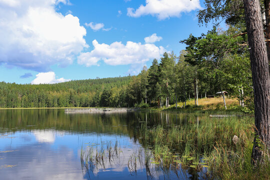 Lake Kramstatjärn in the forest, Järvsö © Victoria